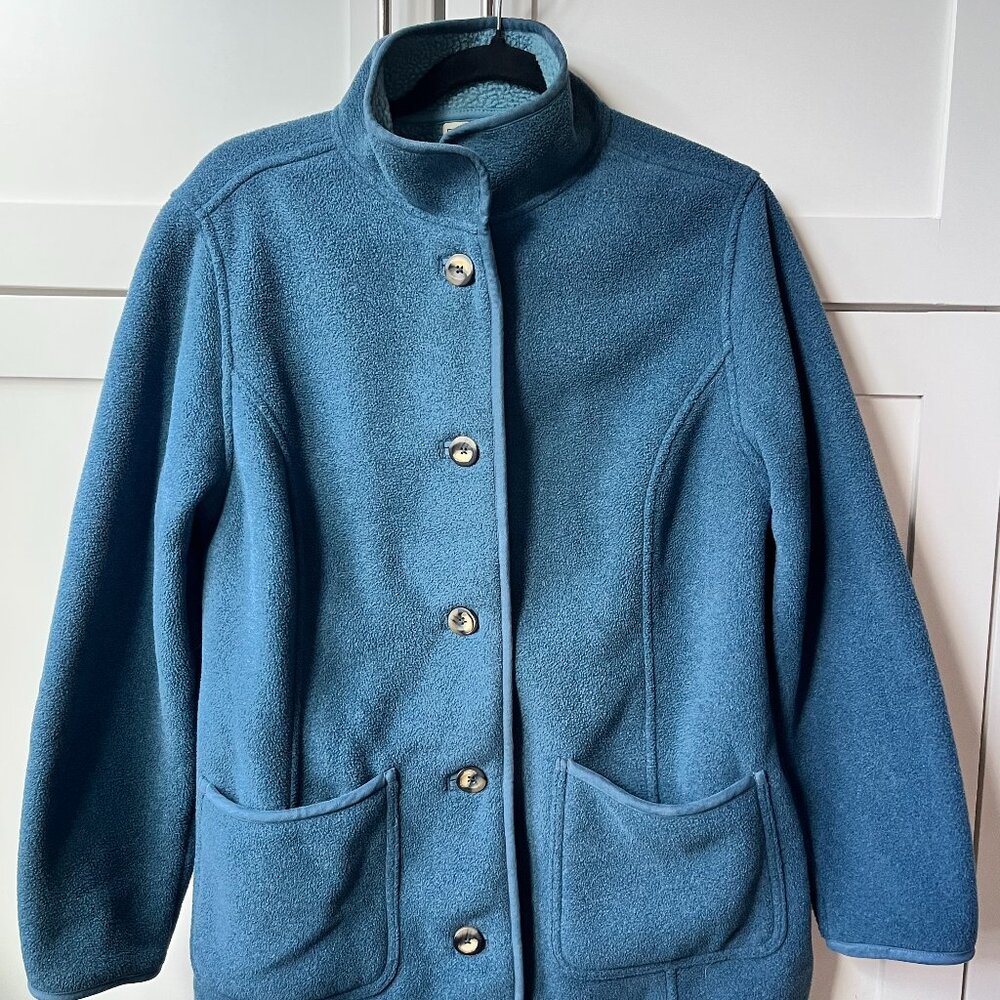 Share L.L.Bean Women's Teal Blue Fleece Polartec Classic Sweater Jacket